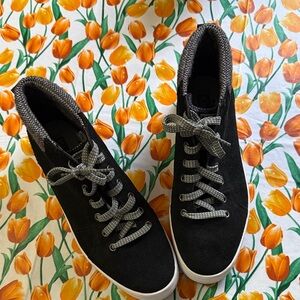 Keds Black Canvas Lace-Up Sneakers-W/ Gray Accents, Size 8.5 NWOT,MAKE AN OFFER